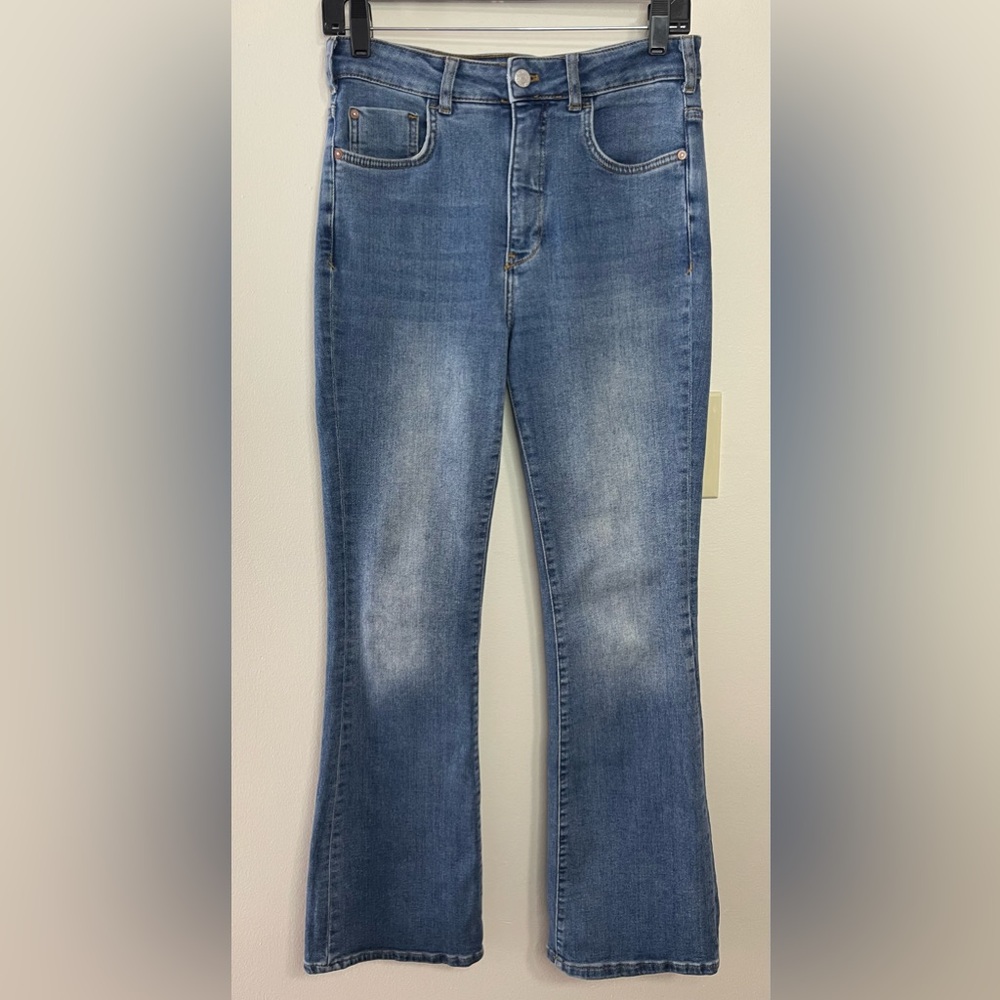 Pilcro By Anthropologie Flare High Rise Stretch Denim Jean Pant Size 27